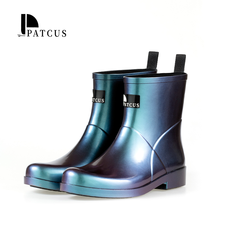 Botas de borracha para chuva, estilosas e com cores fantasia, masculinas – Patcus